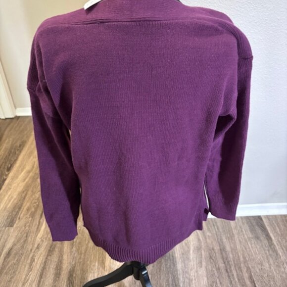 Loft Purple NWT Oversized Boatneck 3/4 Sleeve Sweater Small - Picture 4 of 5